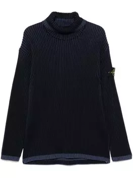 Stone Island свитер в рубчик, синий