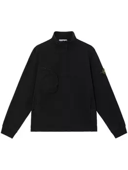 Stone Island толстовка на молнии, черный