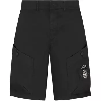 Stone Island X повседневные шорты мужские черные Dior, черный