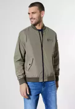 STREET ONE MEN Блузон без капюшона, однотонный, зеленый