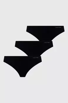 Стринги, 3 шт. Calvin Klein Underwear, черный
