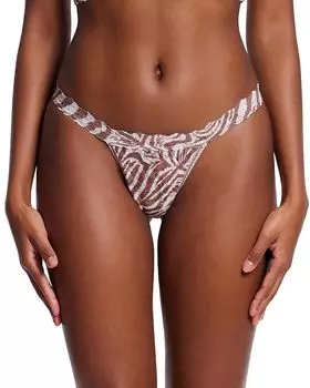 Стринги G с фирменным принтом и кружевом Hanky Panky, мультиколор