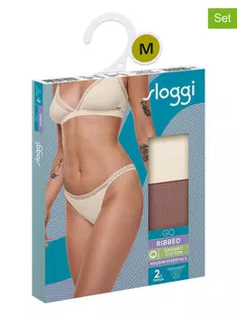 Стринги Go Sloggi, цвет creme/hellbraun