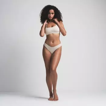 Стринги из 5 трусиков SKIMS, цвет oatmeal multi