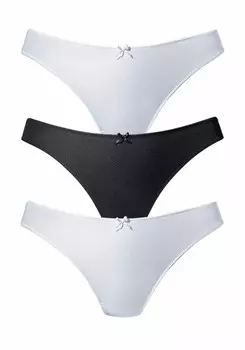 Стринги PETITE FLEUR, черно-белый