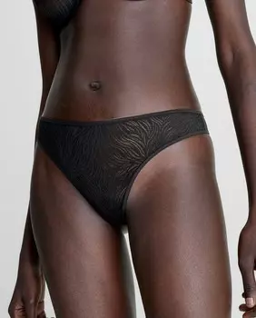 Стринги - Прозрачная Маркизетта Calvin Klein, черный