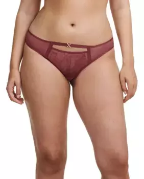 Стринги с кружевом и завязками для бондажа линия Xquisite CHANTELLE X, бордовый