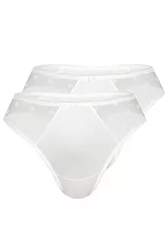 Стринги sassa Thong DOTTED MESH, белый