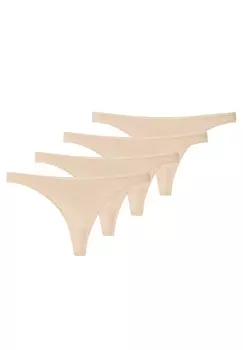 Стринги Schiesser 95/5 Organic Cotton, песочный