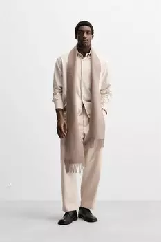 Струйная рубашка с карманом ZARA, экрю