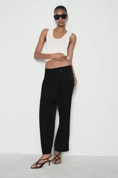 Струйные брюки ZARA, черный