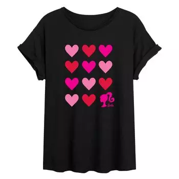 Струящаяся футболка Barbie Heart Grid для юниоров Licensed Character