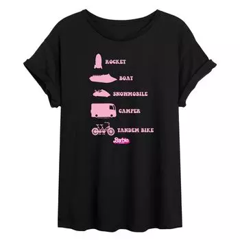 Струящаяся футболка Barbie The Movie Vehicles для юниоров Barbie