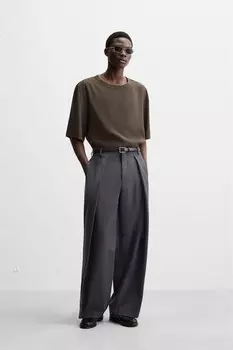 Струящаяся рубашка ZARA, коричневый