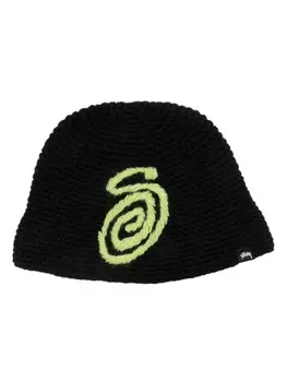 Stssy панама Swirly S, черный