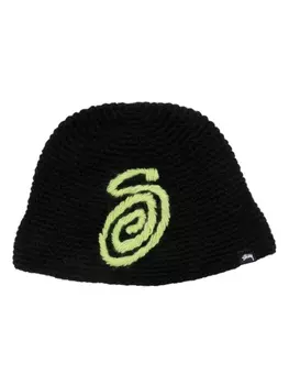 Stssy панама Swirly S, черный