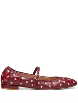 Stuart Weitzman балетки Claris Stud, красный