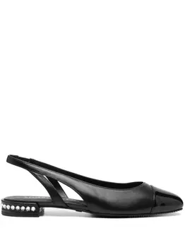 Stuart Weitzman балетки Crystal Slingback, черный