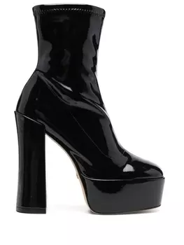 Stuart Weitzman ботильоны Skyhigh 145 на платформе, черный