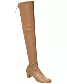 Stuart Weitzman Sofia City 50 Кожаные ботинки выше колена, коричневый