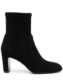 Stuart Weitzman замшевые ботильоны, черный