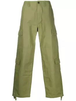 Stussy прямые брюки карго, зеленый