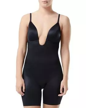Suit Your Fancy Боди с вырезом на спине и до середины бедра с глубоким вырезом Spanx