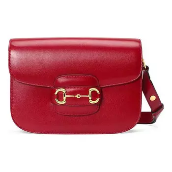 Сумка 1955button vintage single shoulder bag red Gucci, красный