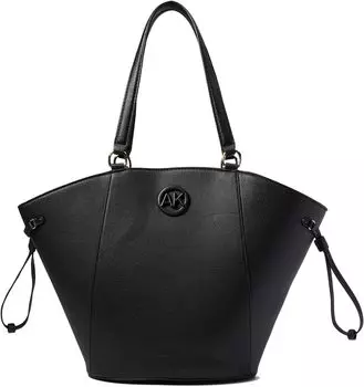 Сумка Anne Klein Large Coated Clam Shell Tote, черный