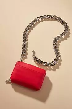 Сумка Anthropologie с цепочкой, красный
