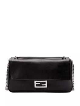 Сумка-багет FENDI из кожи, черный