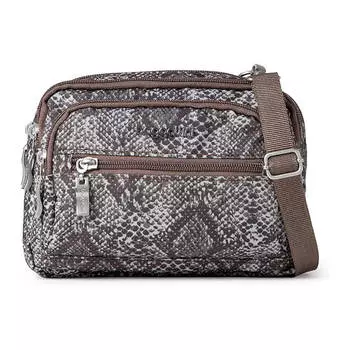Сумка Baggallini Triple Zip, коричневый