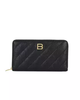 Сумка Balenciaga Crush Continental Wallet, черный