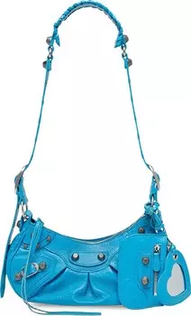 Сумка Balenciaga XS Le Cagole Shoulder Bag Blue, синий