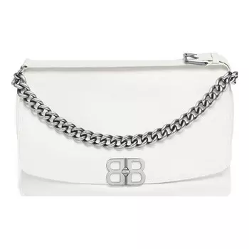 Сумка bb soft large flap bag 'optic white' Balenciaga, белый