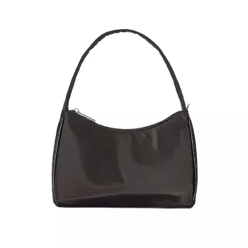 Сумка Bershka Fabric Shoulder, черный