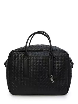Сумка Bottega Veneta Leather weekender, черный
