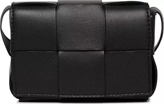 Сумка Bottega Veneta Mini Cassette Bag Black/Gold, черный