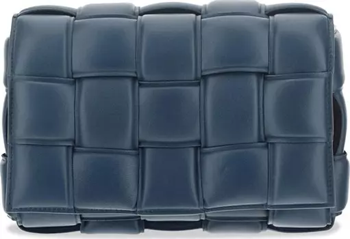 Сумка Bottega Veneta Padded Cassette Deep Blue/Gold, синий