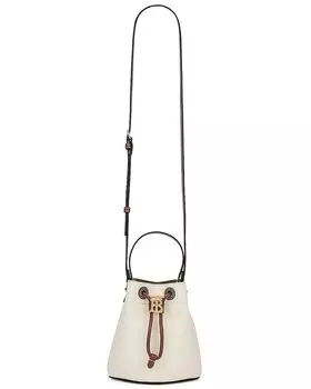 Сумка Burberry Mini Drawstring Bucket, цвет Natural & Malt Brown