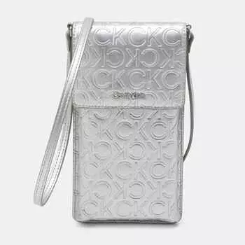 Сумка Calvin Klein Must Phone Pouch Xbody, серебристый
