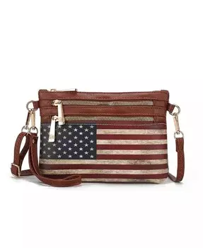Сумка через плечо Alisson Patriotic от Mia K Mkf Collection, бежевый