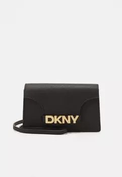 Сумка через плечо AVRIL WALLET ON A STRING DKNY, черный