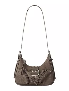 Сумка через плечо Bershka Shoulder, цвет mottled brown