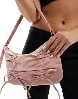 Сумка через плечо Cotton On aries с бантами из розового атласа Cotton:On