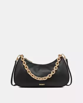 Сумка через плечо DKNY PETAL со съемным ремнем и застежкой-молнией, черный
