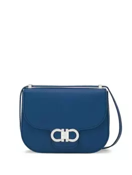 Сумка через плечо Double Gancini Ferragamo, синий