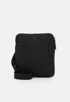 Сумка через плечо мужская Emporio Armani стеганая, черный