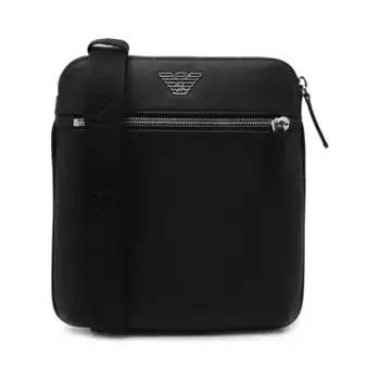 Сумка мужская Emporio Armani на молнии с логотипом бренда, черный