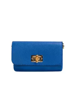 Сумка через плечо faina Mini Schultertasche Aus Leder, цвет Azurblau